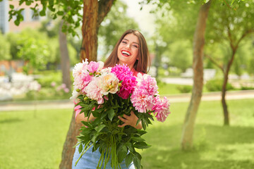 Fototapeta premium summer bouquet for girl
