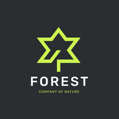 Fototapeta premium Vector logo design, Leaf of a tree