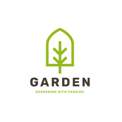 Vector logo design, Leaf of a tree