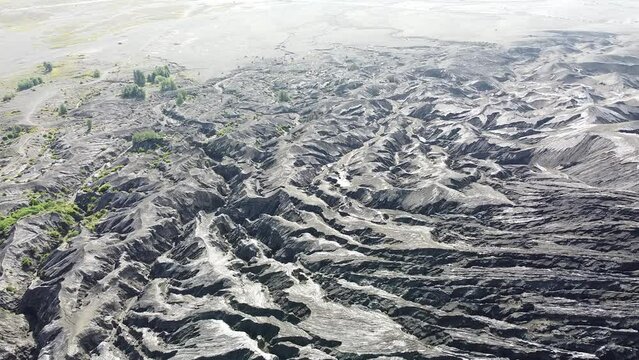 Vue a&eacute;rienne du volcan Bromo, Java - indonesie