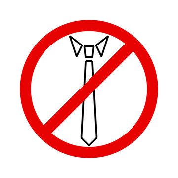 No necktie line icon. Symbol of informal, casual wear and attitude. Vector Illustration