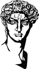 Vector drawing. Black and white graphics.