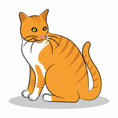 hand draw cat illustration vector 