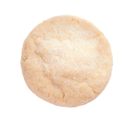 One tasty sugar cookie isolated on white, top view