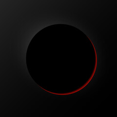 Abstract 3D circle isolated on black background