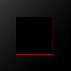 Abstract 3D square isolated on black background