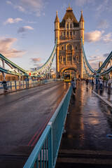 Fototapeta na wymiar Tower Bridge - a drawbridge in London, UK. 