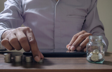 Online Banking And Internet Banking Savings Concept