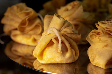 pancake bag with filling snack at the buffet