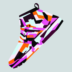 Modern Trends Wpap Pop Art Style Design Sneakers