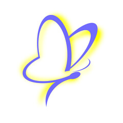 Drawing of a butterfly with wings.