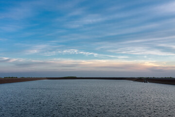 Upper water reservoir of the pumped storage hydro power plant Dlouhe Strane in Jeseniky Mountains,...