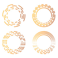 lines in gradient yellow circle pattern vector illustration.