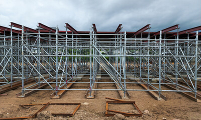 scaffolding construction for toll way build