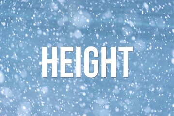 HEIGHT - word on the background of the sky with clouds.