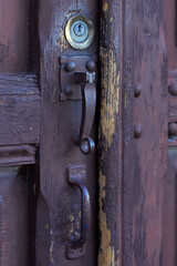 Old door with iron knocker