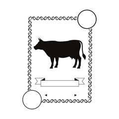 Beef labels vector illustration. design beef label cows. Concept on a white background.