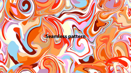 Bright abstract reflective seamless background with transitions and spots Orange shades