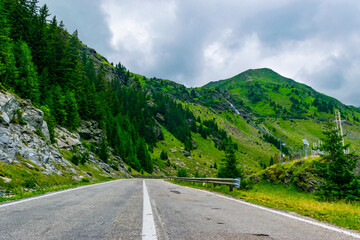Transfagarasan road, is one of the most beautiful roads in the world. Carpathians. Romania.