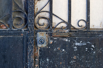 old rusty iron door