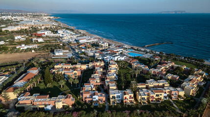 Fototapeta na wymiar Area view of Anissaras , Hersonissos , crete Greece