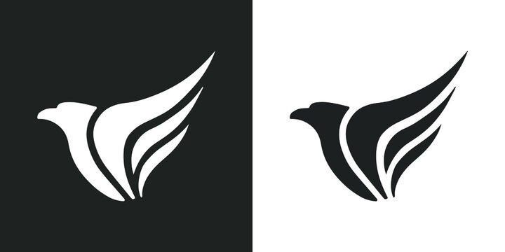 Logo bird eagle minimalism modern icon curved lines