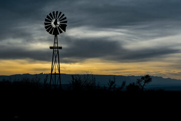 Working Windmill in the Desert