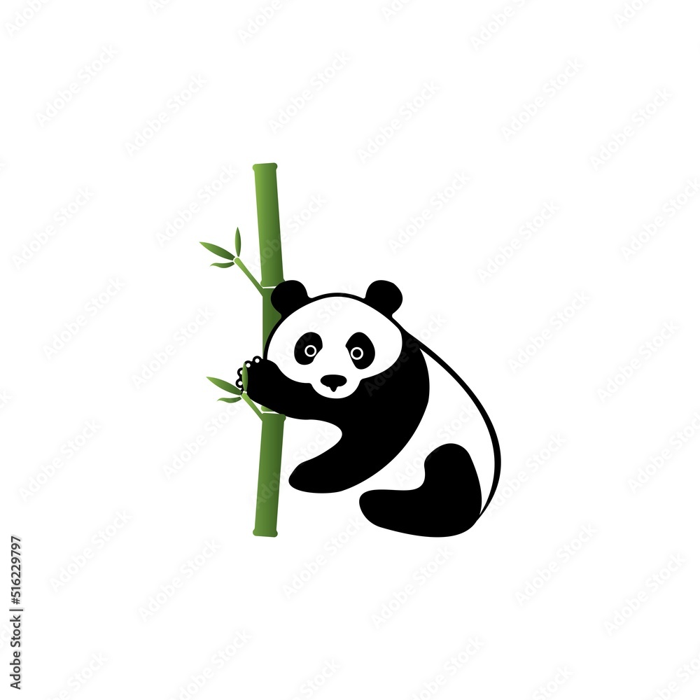 Sticker panda icon