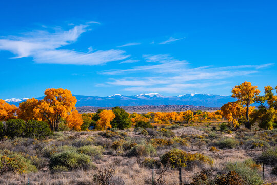 Autumn Landscape Of The Sangre De Cristo Mountains In New Mexico