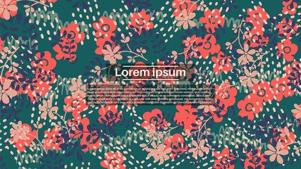 Fantasy ditsy floral doodle shapes background. Messy abstract card, layout. Creative cute landing page or business background. Advertisement cover, wedding card.