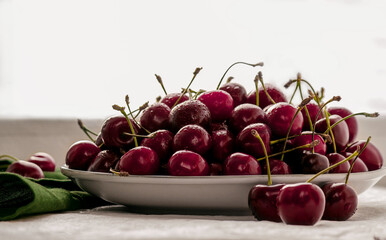 cherries in a bowl