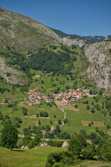 Fototapeta na wymiar Bejes, municipality of Cantabria, Picos de Europa, Spain, famous for the dairies. Production of cheese matured in caves with denomination of origin Picon-Tresviso.