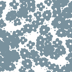 Fantasy messy freehand doodle floral shapes seamless pattern.  Infinity random abstract card, layout. Creative background. Textile, fabric, wrapping paper.