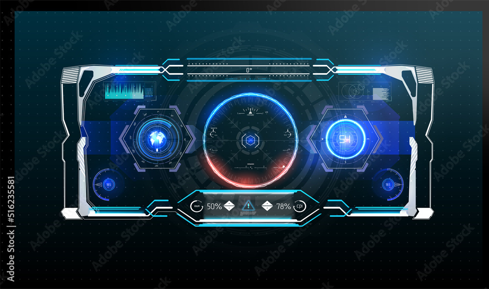  futuristic vector hud interface screen design. digital callouts titles. hud ui gui futuristic user i