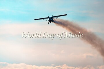 World Day of Music - text, world holiday and International (copy space).