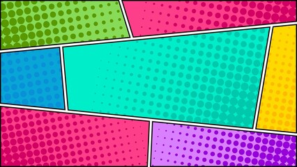 Comic pop art colorful background design © anggi wibisono