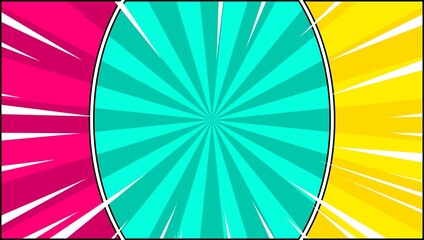 Fototapeta premium Comic pop art colorful background design