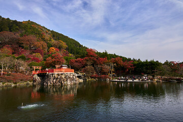 Fototapeta na wymiar Katsuo-ji Temple in Japan in Autumn