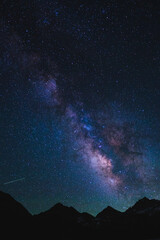 Fototapeta na wymiar Starry night sky in the mountains