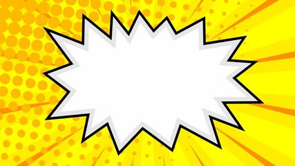 Blank comic abstract yellow background 