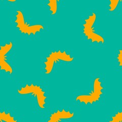 Obraz premium Halloween seamless neon bat silhouette pattern for wrapping paper and clothes print and fabrics and accessories and kids