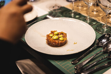 food plate in restaurant