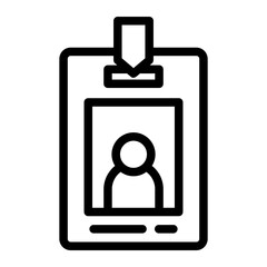 id card line icon