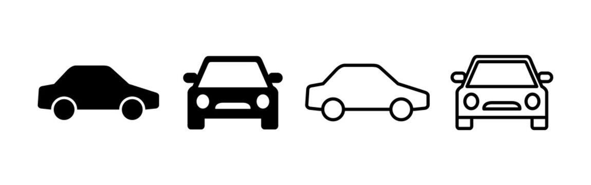 Car icon vector. car sign and symbol. small sedan