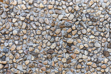 pebble wall texture close up for background