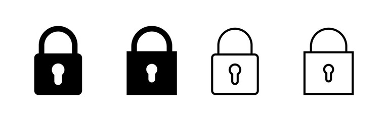 Lock icon vector. Padlock sign and symbol. Encryption icon. Security symbol