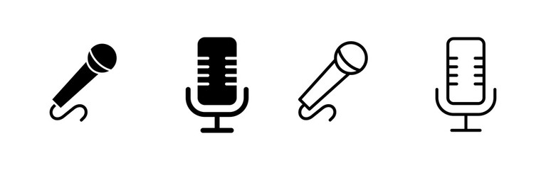 Microphone icon vector. karaoke sign and symbol