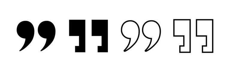 Quote icon vector. Quotation mark sign and symbol