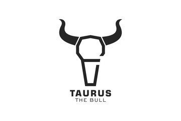 Letter E logo, Bull logo,head bull logo, monogram Logo Design Template Element