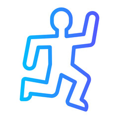 crime scene gradient icon